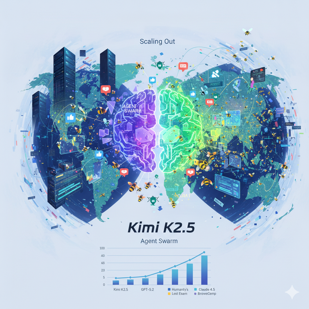 Kimi K2.5：从单体走向蜂群