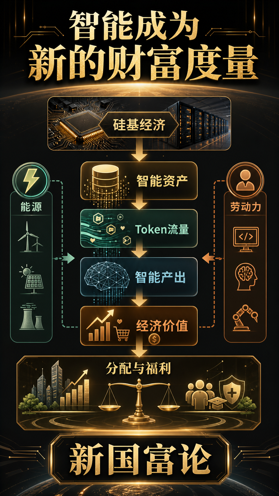 硅基经济：智能正在改写财富的计量单位 信息图