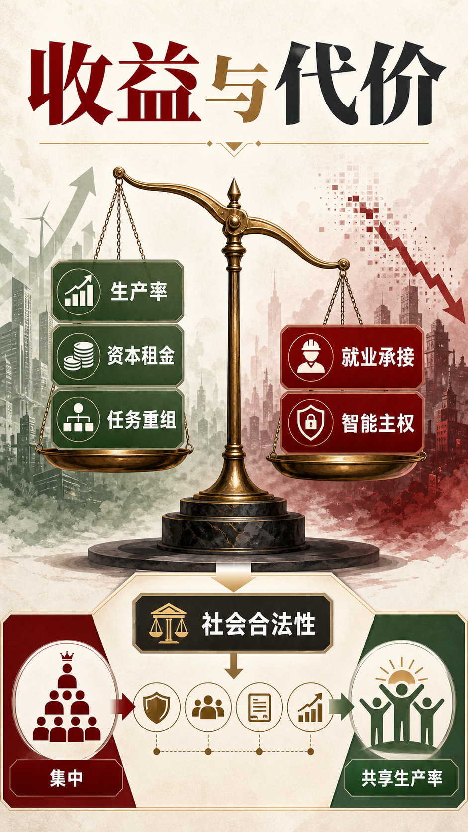 智能的收益与代价:硅基经济的政治经济学 信息图